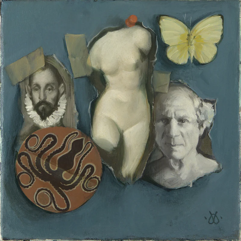 Spanish Synthesis by Adam Till, 2022, Oil on canvas, 30 × 30 cm