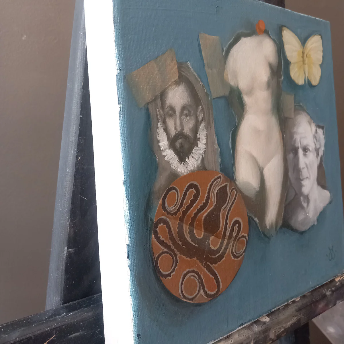 Spanish Synthesis by Adam Till, 2022, Oil on canvas, 30 × 30 cm