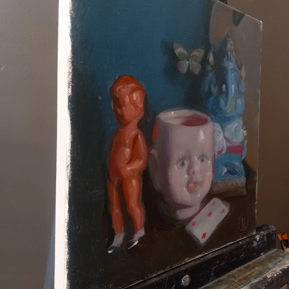 Reincarnation by Adam Till, 2022, Oil on canvas, 30 × 30 cm